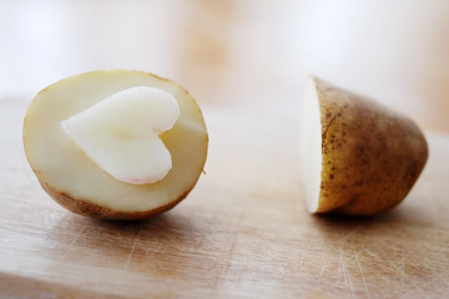 Heart Potato {DIY} How to Make a Potato Stamp for Valentine's Day